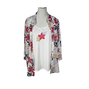 Alfred Dunner Women's Plus size 16W 2 piece Floral Top